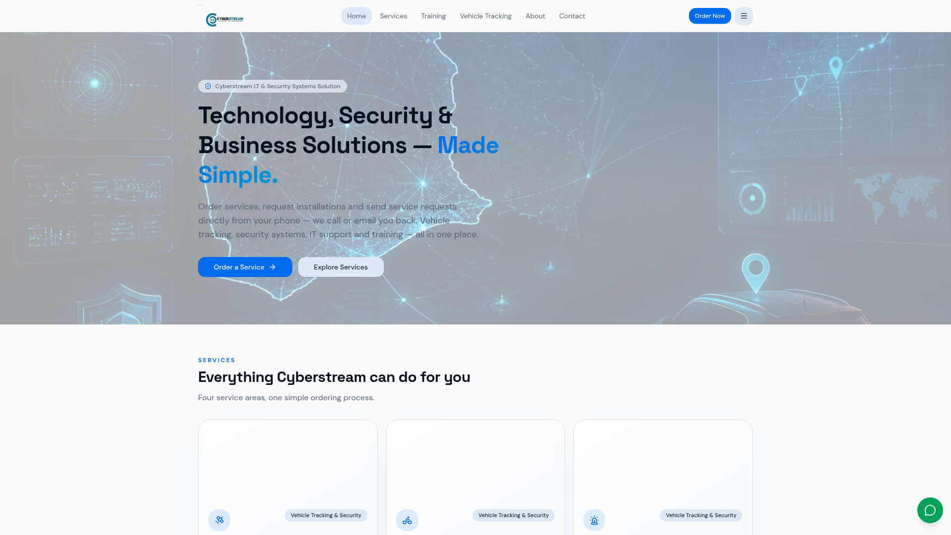 CyberStream IT website by Jaytech Digitals
